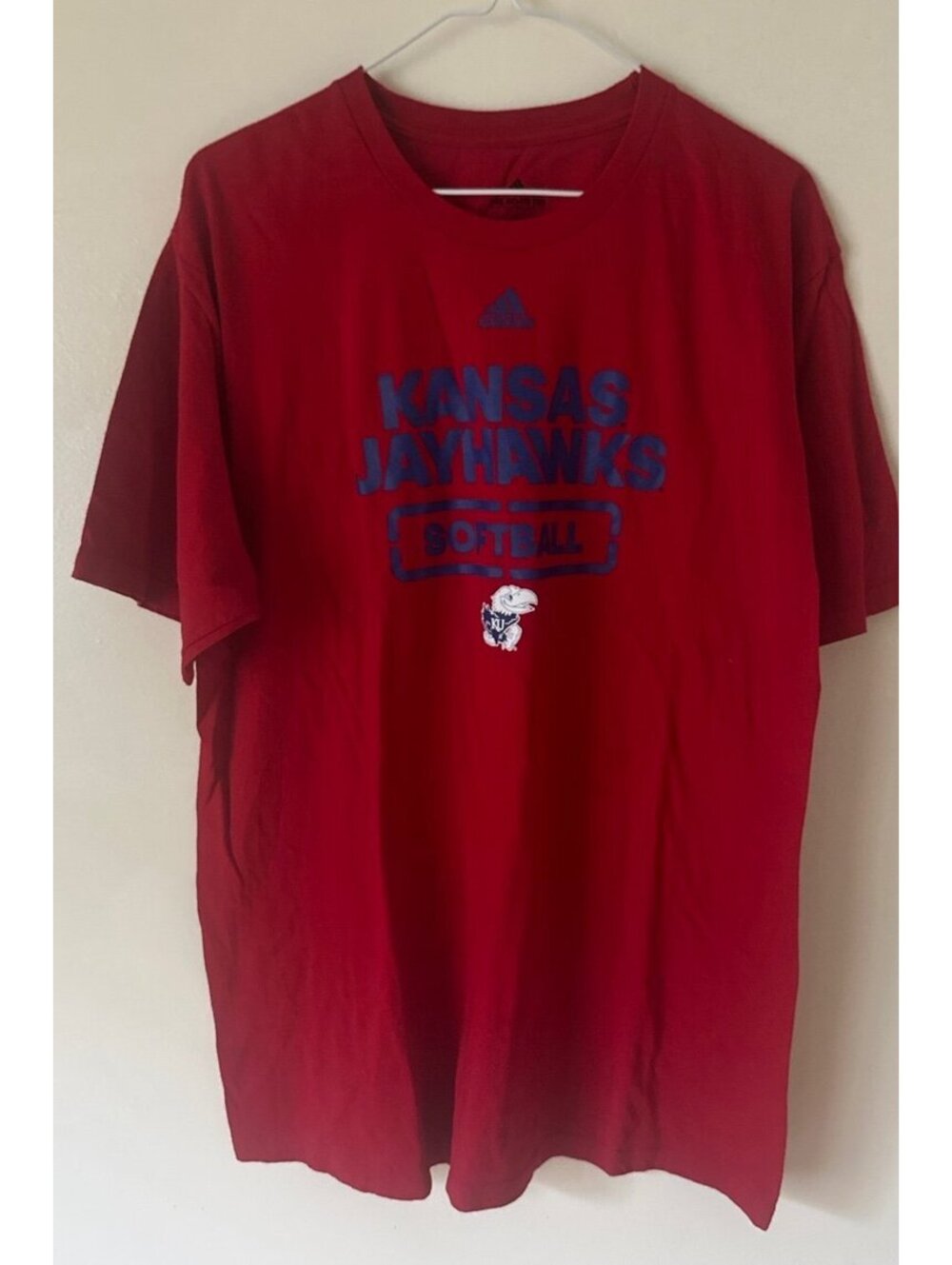 Adidas kansas jayhawks softball T-shirt size XL